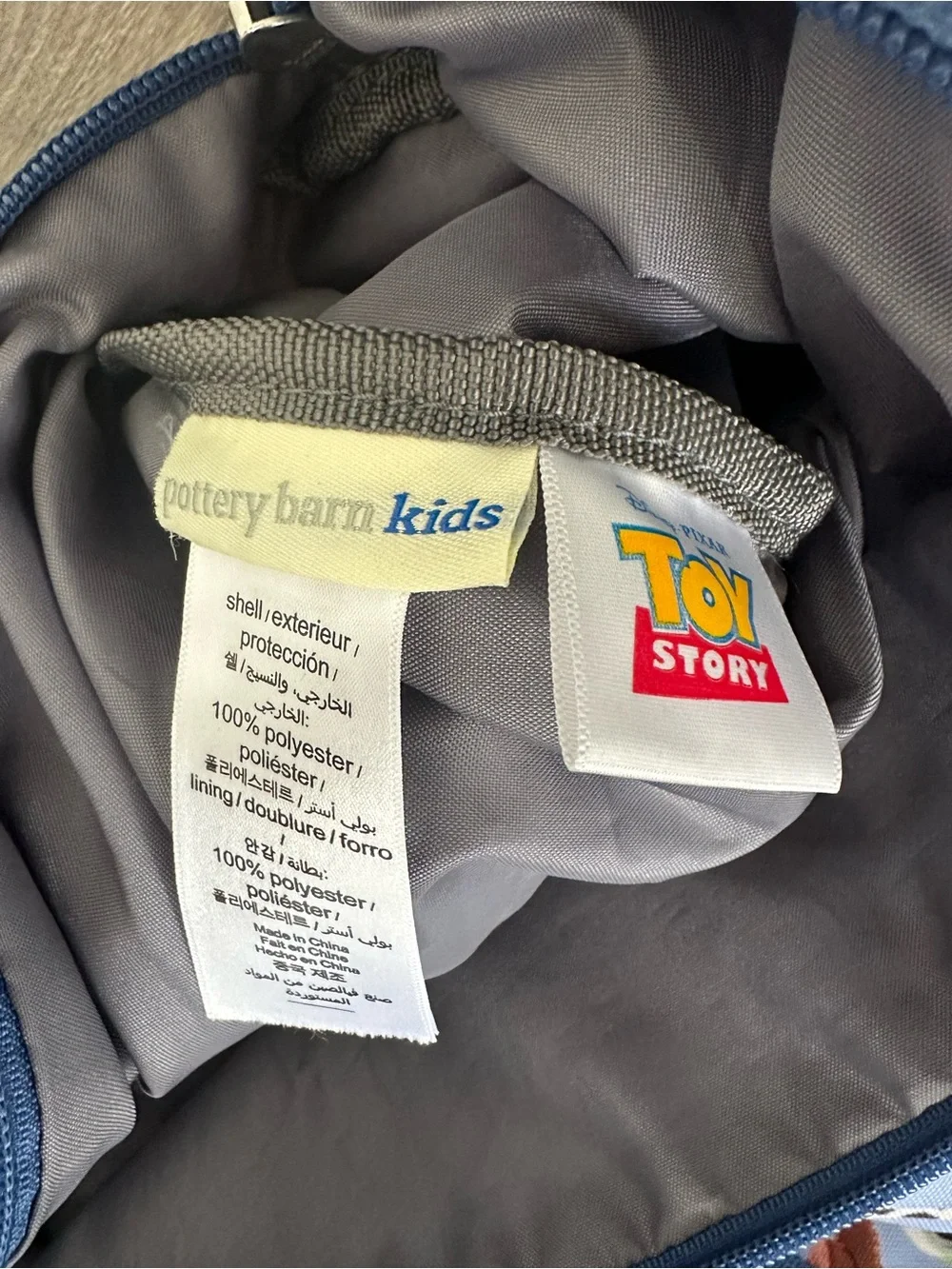 Pottery Barn Kids Light Blue Toy Story Duffle Bag